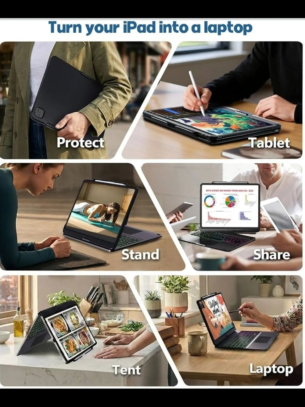 NOKBABO Trackpad Keyboard Case for iPad Pro & Air 13in & iPad Pro 12.9